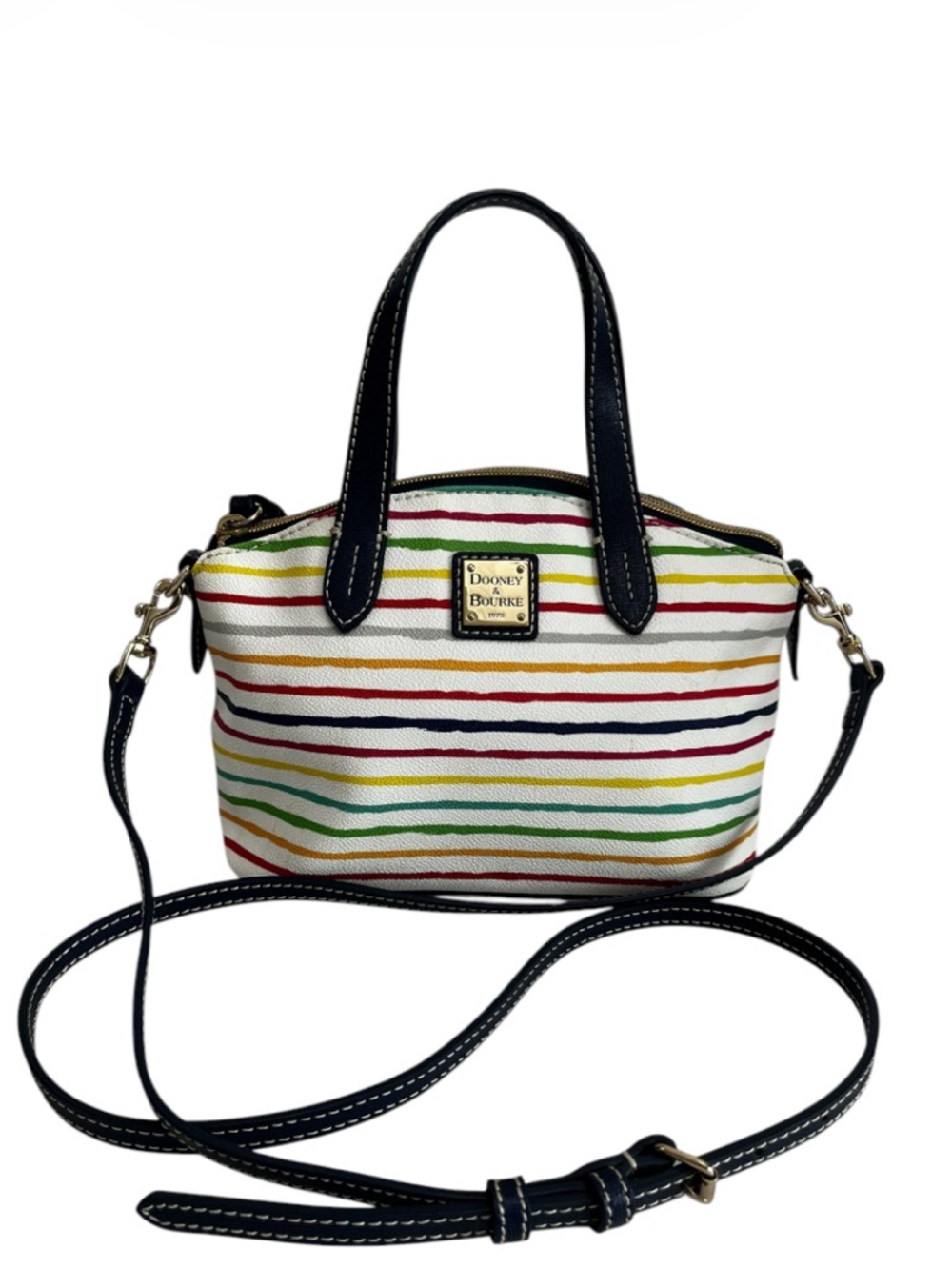 Dooney & Bourke Multi Watercolor Stripes “Ruby” Bag